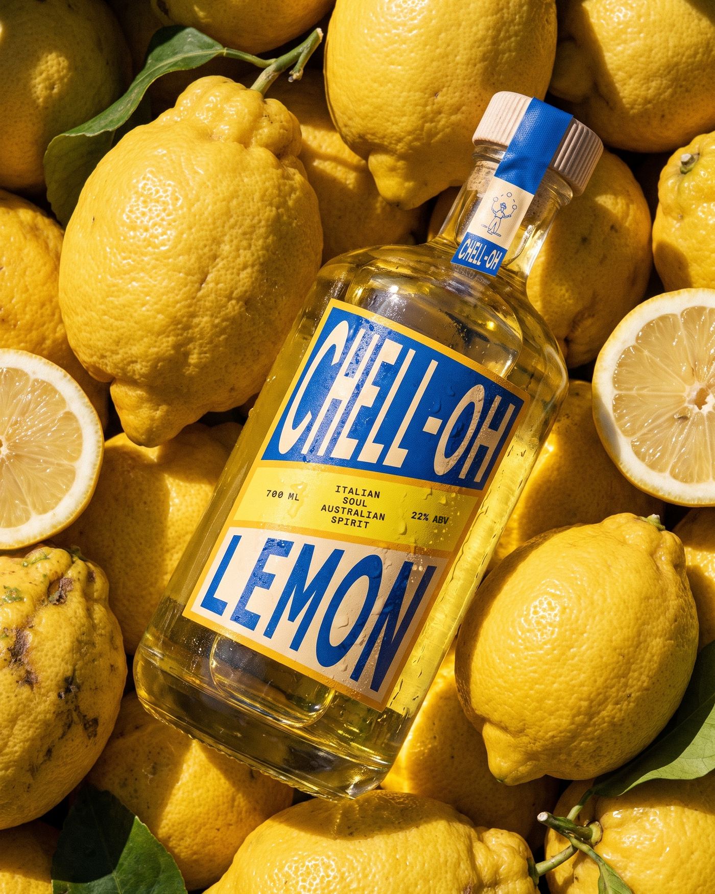 CHELL-OH! Lemon lying on a pile of lemons