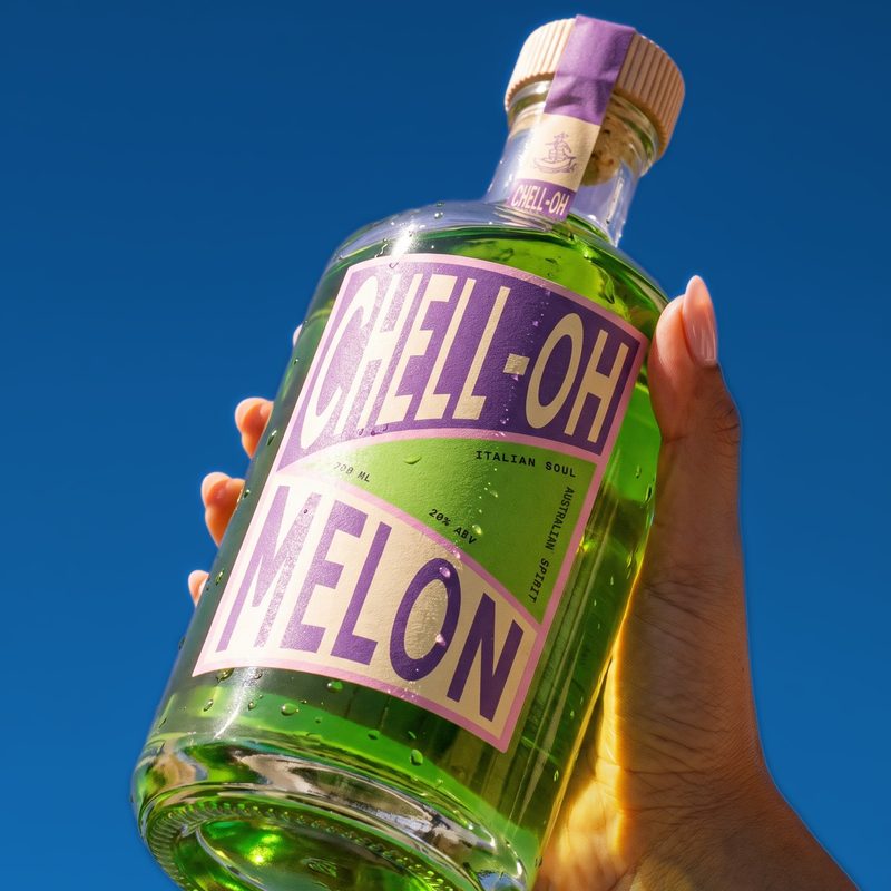 CHELL-OH! Melon floating on purple